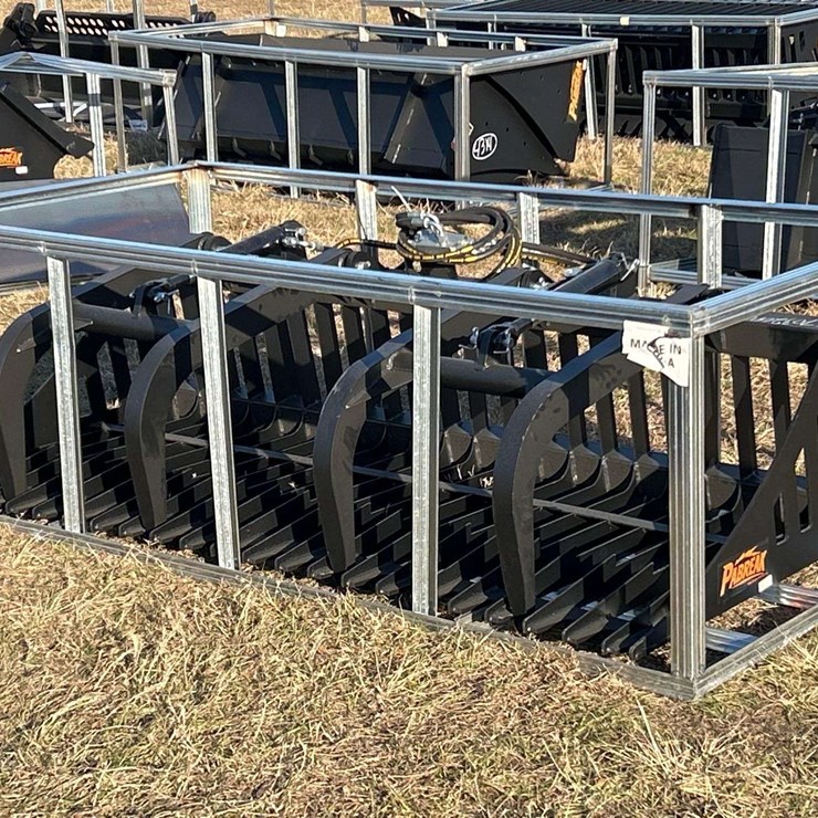 2025 80in. Hydraulic Dual Cylinder Root Grapple Skid Steer Attachment