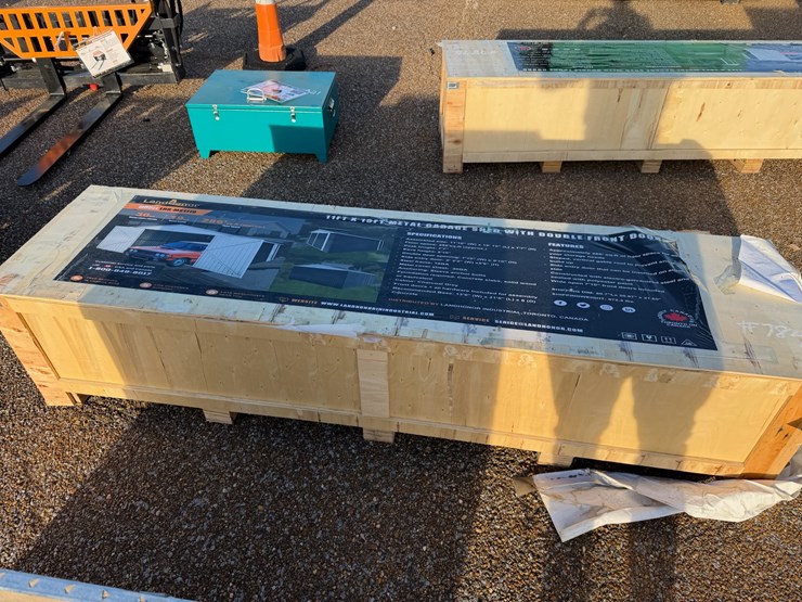 #7874-•-11'-x-19'-garage-shed-w/-double-sliding-doors-image-2