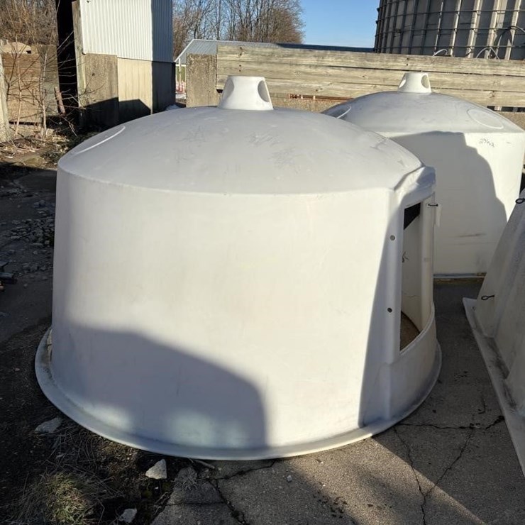 (2) Poly Dome Calf Huts