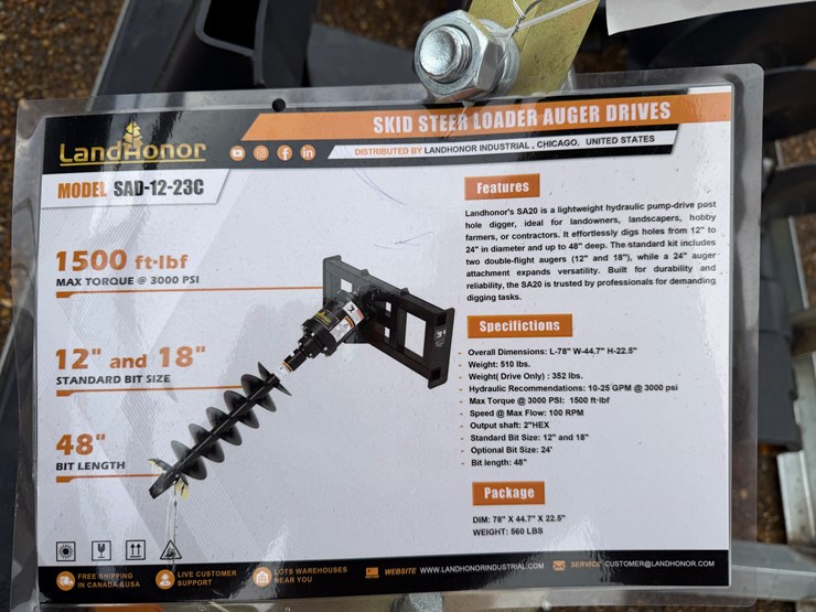#7961-•-skid-steer-auger-drive-w/-12"-&-18"-augers-image-1