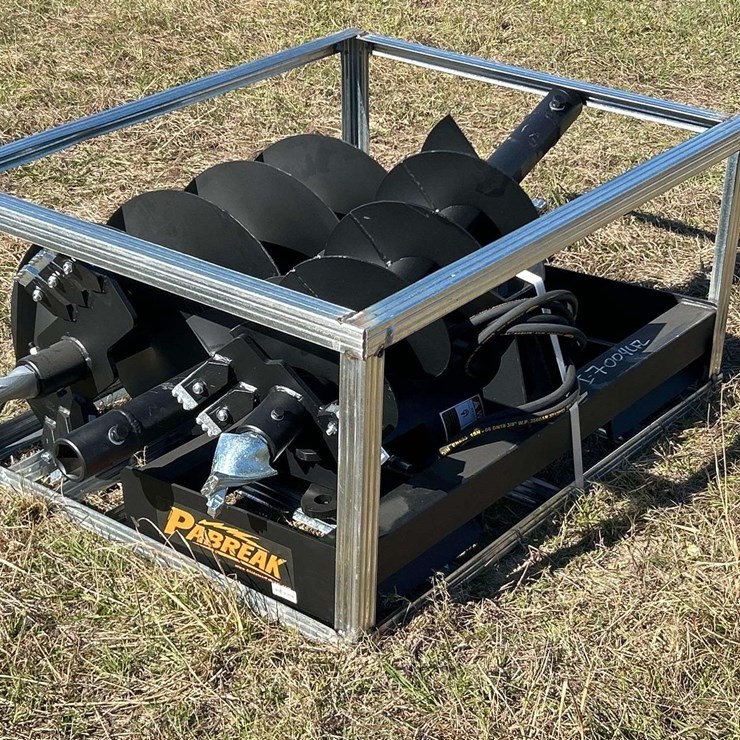 2025 Pabreak Auger Bits and Plate Skid Steer Attachment
