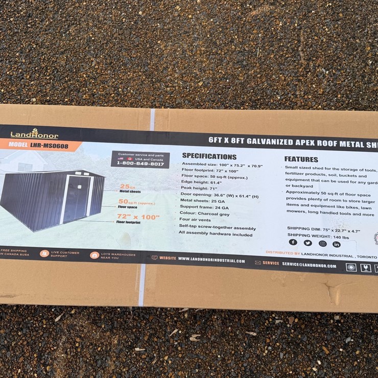 #7971 • 6" X 8' Metal Shed