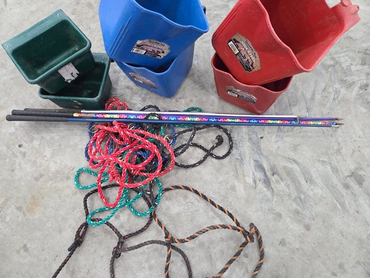 (2)-calf-rope-halters,-(5)-calf-neck-ties,-(6)-hanging-feeders-&-(4)-show-sticks-image-4