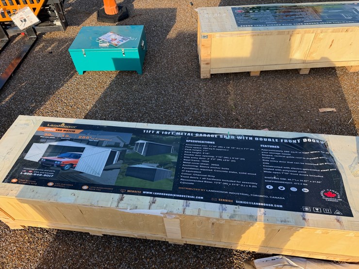 #7874-•-11'-x-19'-garage-shed-w/-double-sliding-doors-image-1