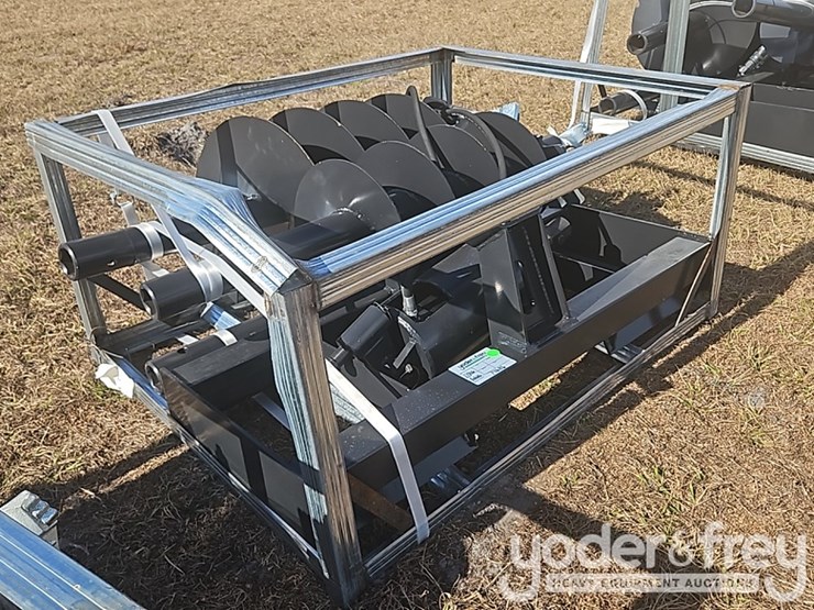 unused-jct-hydraulic-auger-drive-c/w-quick-attach-bits,-9",-12",-18",-special-alloy-bits-to-suit-skidsteer-image-4
