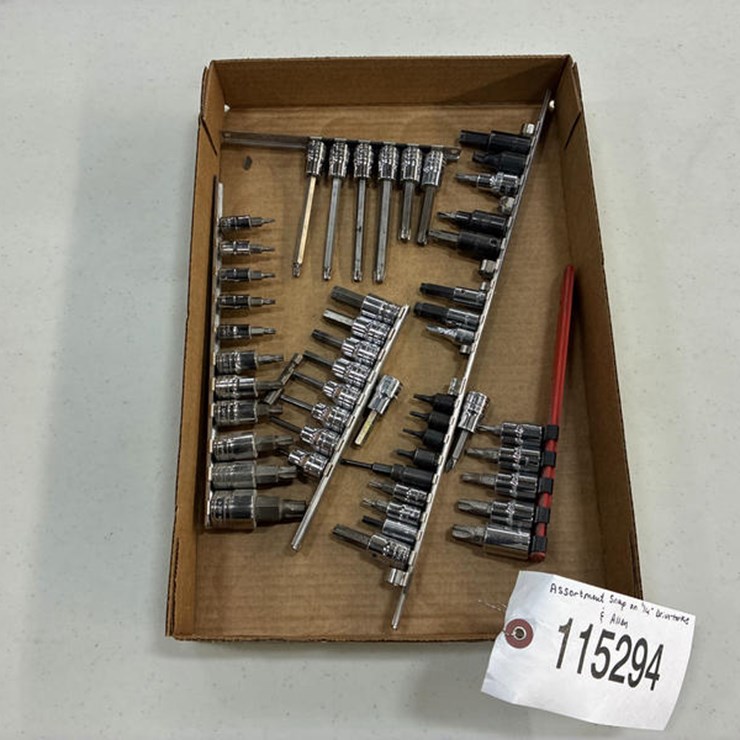 #115294 • ASSORTMENT SNAP ON 1/4" DRIVE TORKS & ALLEN