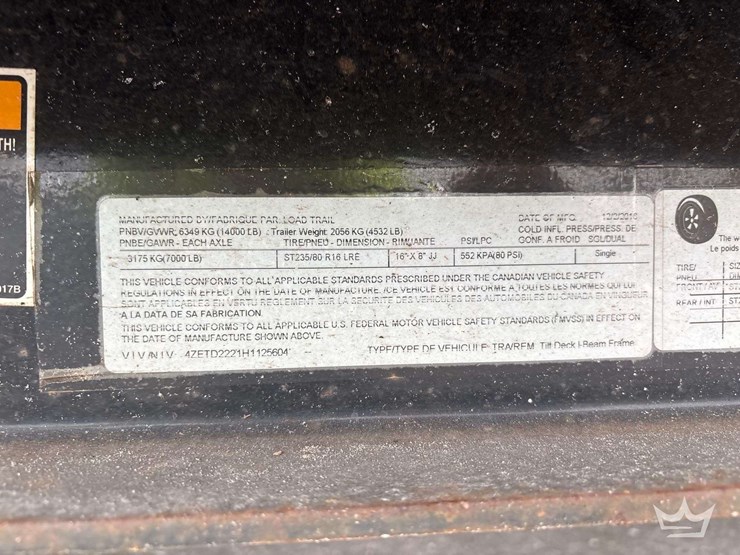 2017-load-trail-3.5-ton-t/a-equipment-tilt-trailer-image-9