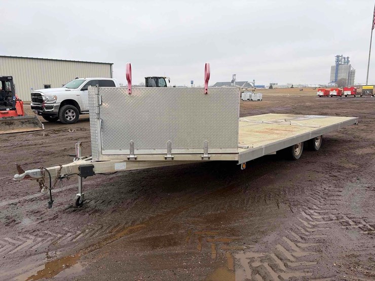 1988-rance-aluminum-deck-over-snowmobile-trailer-image-1