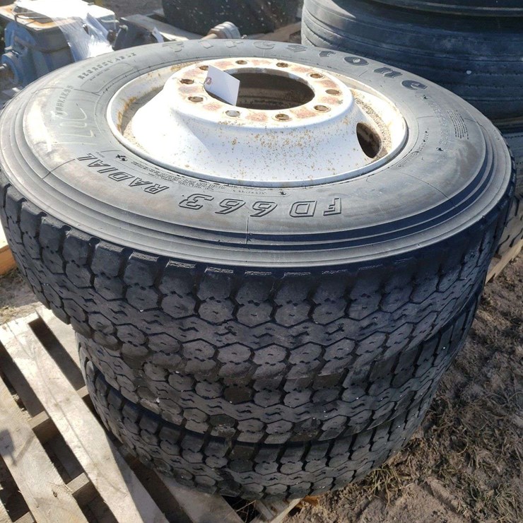 3 11R22.5 Rims and Tires on 10 bolt rims