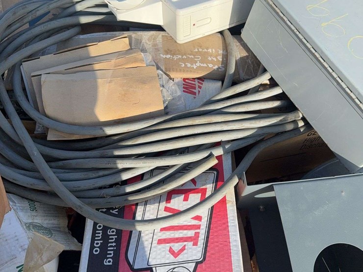 pallet-of-assortment-of-breakers,-exit-sign,-new-fan-and-misc-image-7