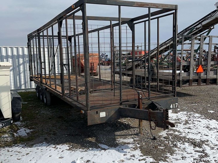 2008-triple-axel-trailer-with-black-metal-cage/sides,-homemade,-vin--td311941-image-1