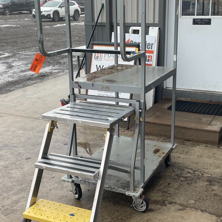 #1301 • Rolling Warehouse Rack and Ladder