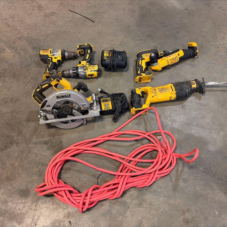 Assortment of DeWalt Battery Powered Hand Tools