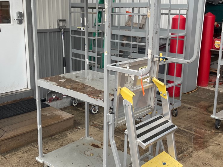 #1301-•-rolling-warehouse-rack-and-ladder-image-3