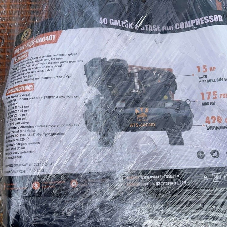 Unused 40-Gallon Truck-Mounted Air Compressor