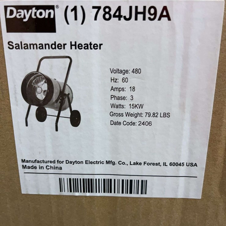 Dayton Salamander Heater - 3 Phase - New in Box