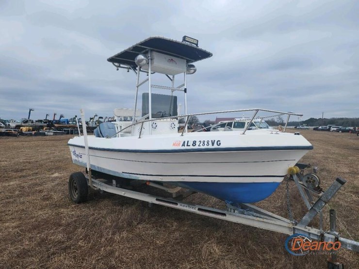 18'-angler-boat-w/-alum.-trailer:-w/-175hp-evinrude-outboard-motor-image-4