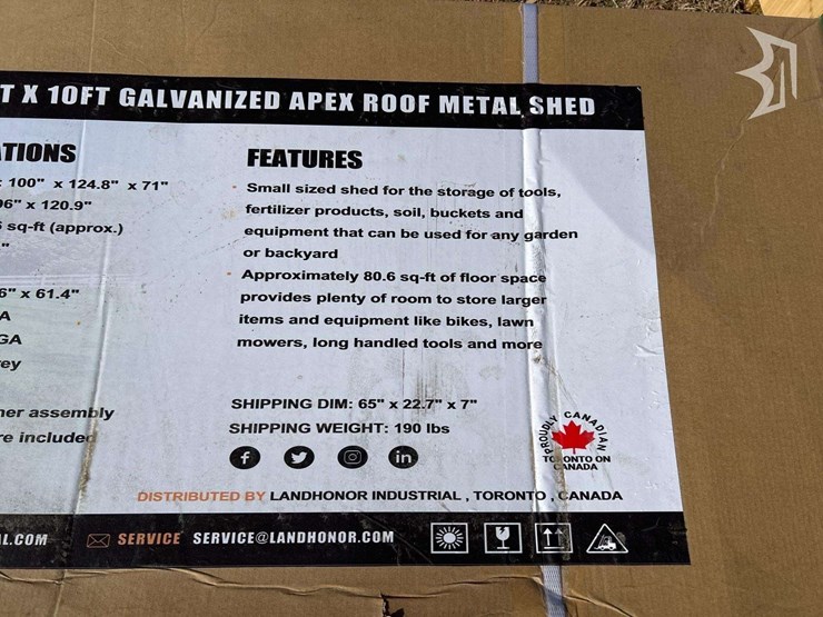 landhonor-lhr-ms0810-galvanized-apex-roof-metal-shed-image-4