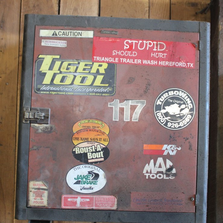 Metal Storage Cabinet With Content