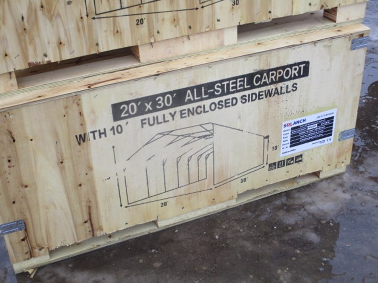 #6565-•-20'x30'all-steel-carport-w/enclosed-sidewalls-image-1