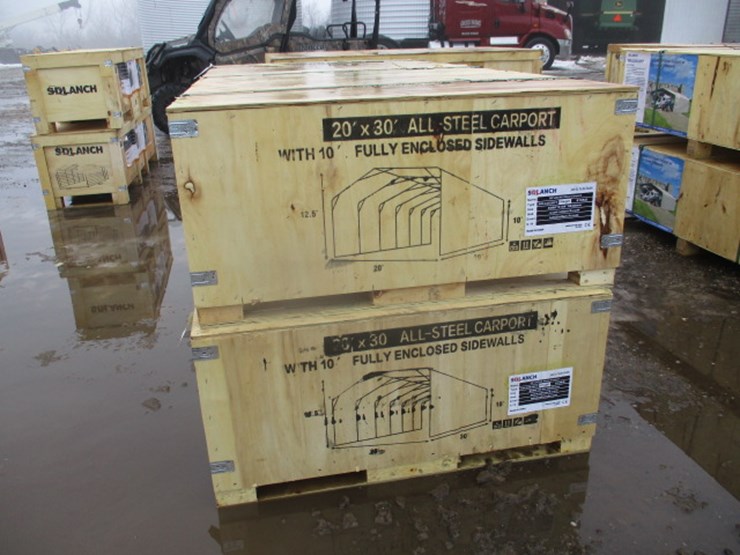 #6563-•-20'x30'all-steel-carport-w/enclosed-sidewalls-image-3