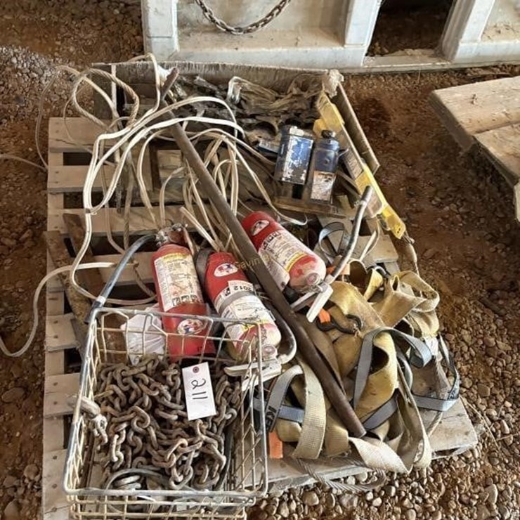 Chain, Ratchet Straps, Jack, Extinguishers etc