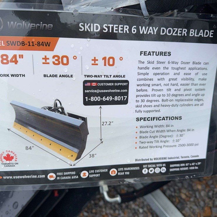 Unused Skid Steer Dozer Blade(with controller)