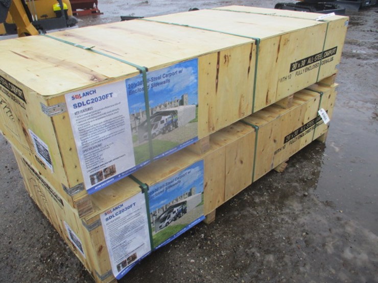 #6564-•-20'x30'all-steel-carport-w/enclosed-sidewalls-image-2