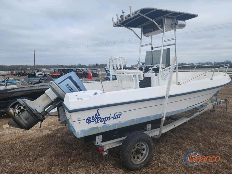 18'-angler-boat-w/-alum.-trailer:-w/-175hp-evinrude-outboard-motor-image-3