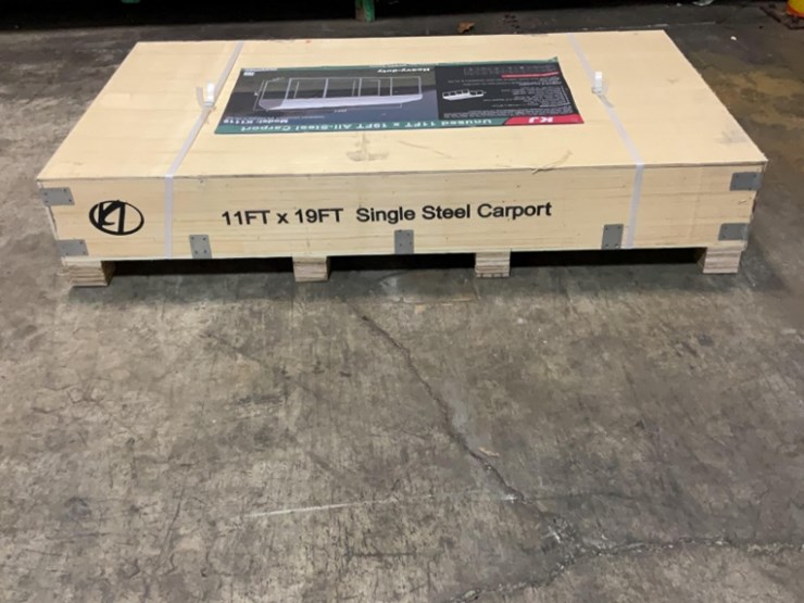 (inv.53023)-new-unused-kj-k1119-all-steel-carport,-11'-x-19'-carport-image-2