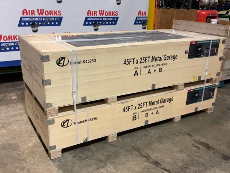 (inv.53017)-new-unused-kj-k4525g-double-metal-garage,-25'-x-45'-heavy-duty-shed-image-2