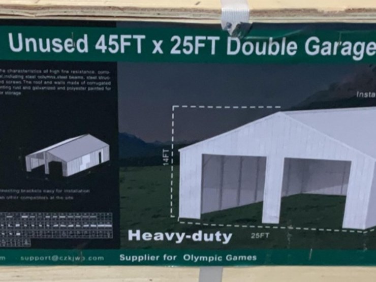 (inv.53027)-new-unused-kj-k4525-double-metal-garage,-25'-x-45'-heavy-duty-garage-image-1