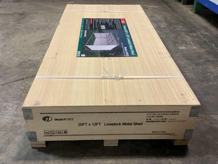 (inv.53021)-new-unused-kj-k1912-metal-livestock-shed,-12'-x-20'-heavy-duty-image-3