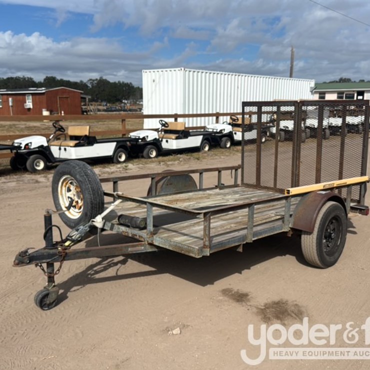 2004 Brew 6' x 10' Single Axle Equipment Trailer, Ramps, 600lbs