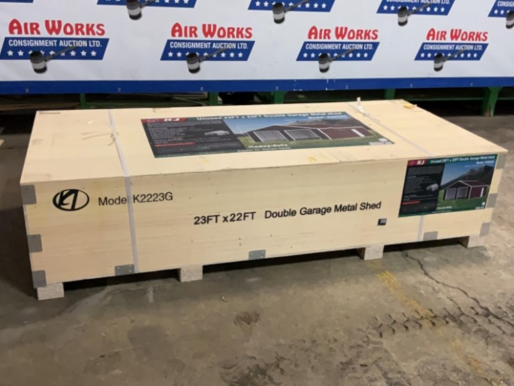 (inv.53013)-new-unused-kj-k2223g-double-metal-garage,-22'-x-23'-heavy-duty-image-2