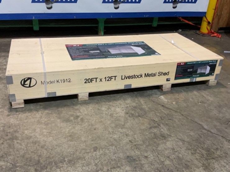 (inv.53021)-new-unused-kj-k1912-metal-livestock-shed,-12'-x-20'-heavy-duty-image-2