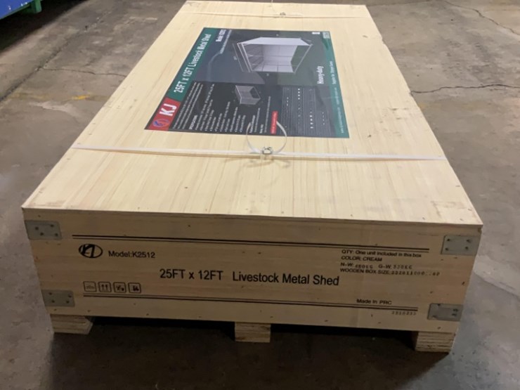 (inv.53012)-new-unused-kj-k2512-metal-livestock-shed,-12'-x-25'-heavy-duty-shed-image-3