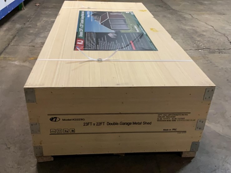 (inv.53014)-new-unused-kj-k2223g-double-metal-garage,-22'-x-23'-heavy-duty-shed-image-3