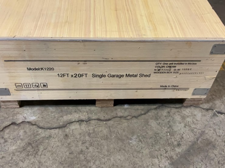 (inv.53020)-new-unused-kj-k1220-metal-garage-shed,-12'-x-20'-heavy-duty-shed-image-4