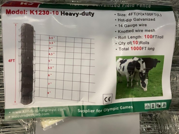 (inv.53028)-new-unused-k1230-10-heavy-duty-14-gauge-hot-dipped-galvanized-fence,-10---100'-rolls-image-2