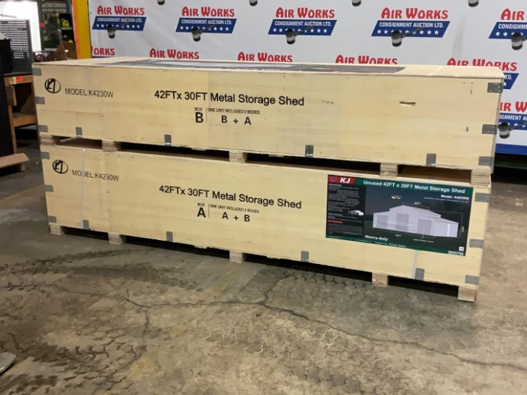 (inv.53015)-new-unused-kj-k4230w-metal-storage-shed,-30'-x-42'-heavy-duty-shed-image-2