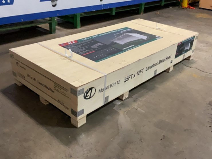 (inv.53012)-new-unused-kj-k2512-metal-livestock-shed,-12'-x-25'-heavy-duty-shed-image-2