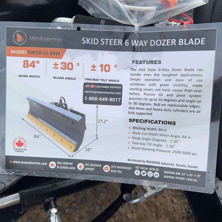 Unused Skid Steer Dozer Blade(with controller)