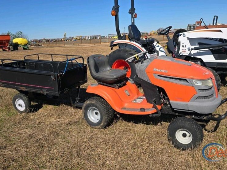 husqvarna-tractor,-s/n-45005-w/-trailer:-23hp-image-2
