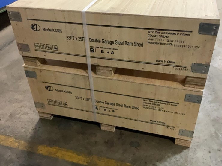 (inv.53026)-new-unused-kj-k3325-double-metal-garage-shed,-25'-x-33'-garage-image-6