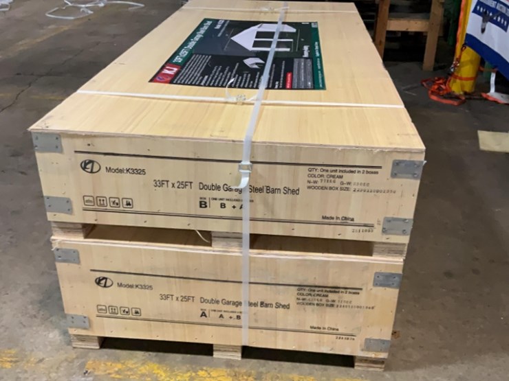 (inv.53026)-new-unused-kj-k3325-double-metal-garage-shed,-25'-x-33'-garage-image-3
