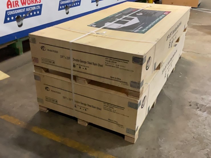 (inv.53026)-new-unused-kj-k3325-double-metal-garage-shed,-25'-x-33'-garage-image-4