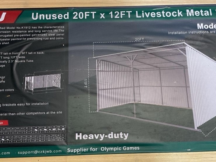 (inv.53005)-new-unused-kj-k1912-metal-shed,-12'-x-20'-heavy-duty-shed-image-1