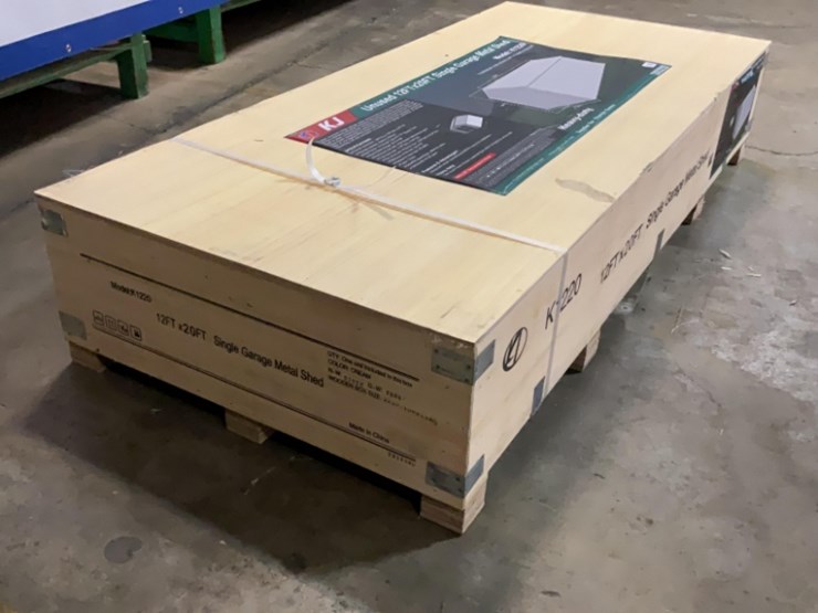 (inv.53020)-new-unused-kj-k1220-metal-garage-shed,-12'-x-20'-heavy-duty-shed-image-2