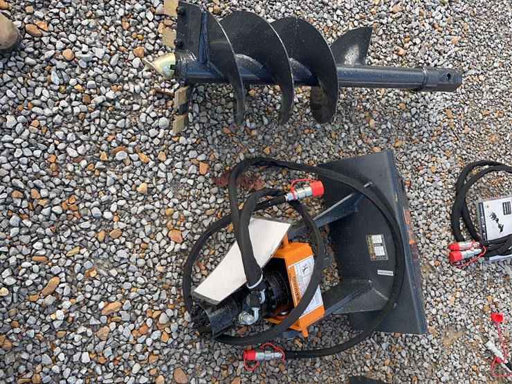 unused-mini-skid-steer-auger-drive-&-bit-attachment-image-2